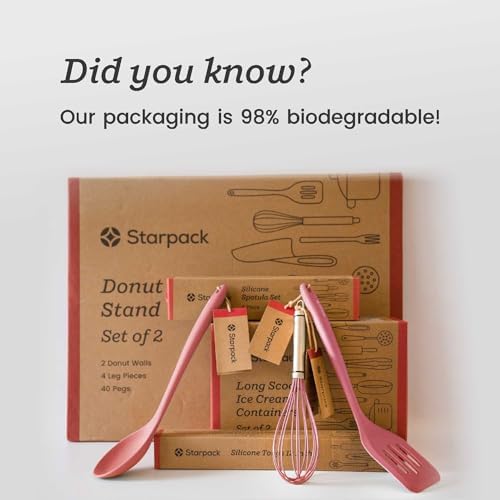 Starpack 'Ladle of Love' XL Premium Silicone Ladle Spoon - Up-to 600°F High Heat Resistant Soup Ladles - Kitchen Ladles for Serving, Non Stick Silicone Spoons, LFGB Grade Cooking Spoon - Earthy Pink