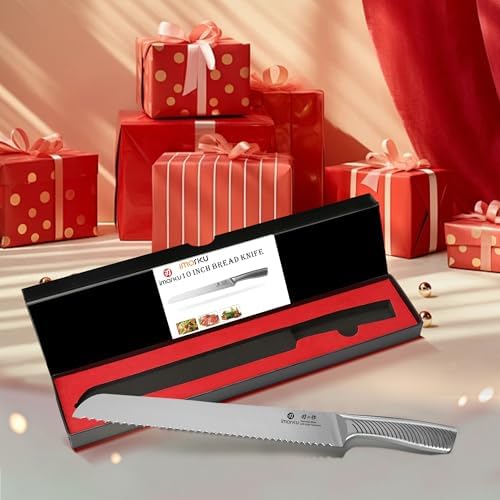 imarku Bread Knife 10 Inch: Japanese High Carbon Stainless Steel