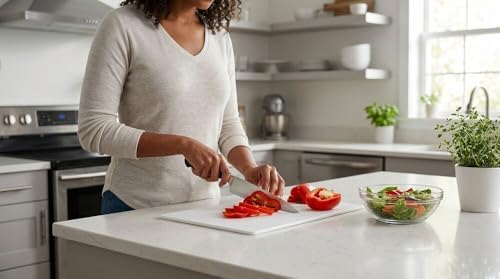 Farberware 12 x 18 Inch Reversible Plastic Cutting Board