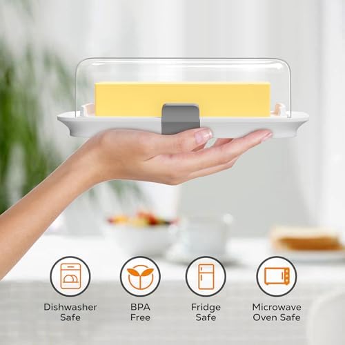 Pisol Butter Dish with Airtight Lid and Lock for 1 Stick Butter