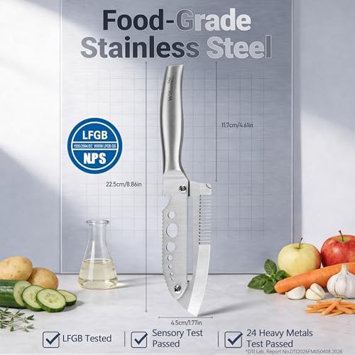 All-Stainless Steel Multifunctional Vegetable Peeler for Kitchen
