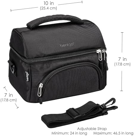 Bentgo Deluxe Insulated Lunch Bag with Adjustable Strap & Outer Pocket