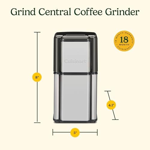 Cuisinart DCG-12BC Grind Central Coffee Grinder, Blade, Silver