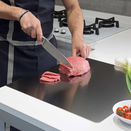 Stainless Steel Cutting Board for Kitchen, Extra Large Cutting Board Non Toxic, Metal Cutting Boards for Kitchen,Chopping Board for Meat, Veggies, Fruits and Kneading (70 x 50cm/27.6 x 19.7 inch)