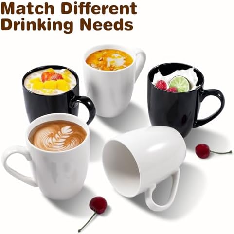 Large Ceramic Coffee Mugs Set of 4 16oz(475ml) Tea Cups Idea Gifts White
