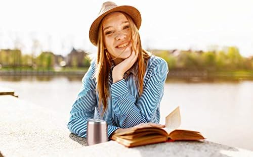 MEWAY Stemless 12 OZ Wine Tumbler Glasses with Lid -Insulated Double Wall Vacuum Stainless Steel Travel Tumbler with Straw,for Woman Under 10 dollars (Rose gold,1)