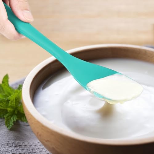 Vovoly Silicone Spatula Spoon Set, 11 IN, Teal, Spoonulas Heat Resistant
