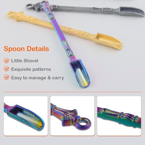 18-Pack Mini Spoons Metal Tiny Shovels 3-Inch Small Medicine Spoon