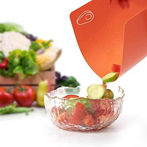 Goodluck 7 Pieces Flexible Cutting Boards, BPA Free Plastic Cutting Boards for Kitchen, Non Slip Cutting Mat for Meat and Vegetables (Pack of 2)