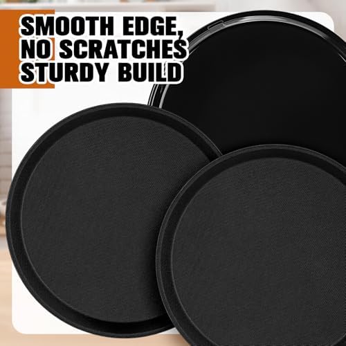 Zopeal 4 Pcs Bar Service Tray Round Plastic Non Slip,11"