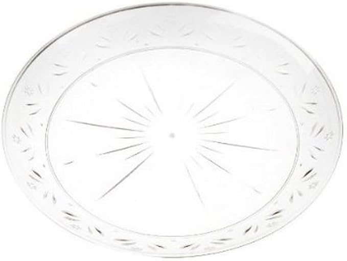 Clear Plastic Dessert Plates 6 Inch, Elegant Disposable Round Cake Plates, Perfect Plastic Salad Plates for Weddings, Parties, Anniversaries & More (20 Count)