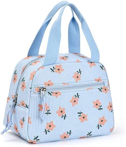 Lunch Bag for Women, Corduroy Large Insulated Lunch Box