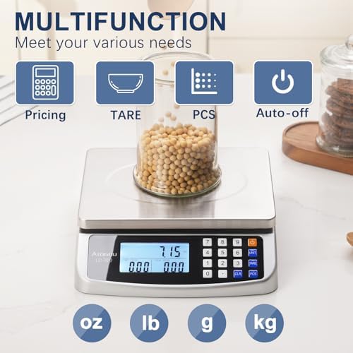Atogou 66lb Food Scale, Commercial Kitchen Scale with Price Computing