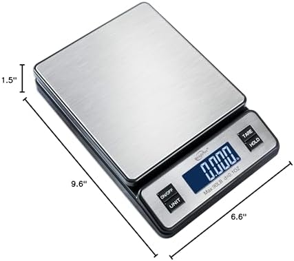 Weighmax W-2809 90 LB X 0.1 OZ Durable Stainless Steel Digital Postal Scale,Shipping Scale with AC Adapter, (Pack of 10)