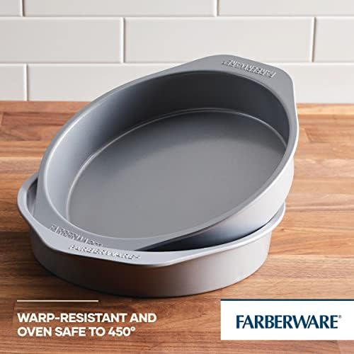 Farberware Golden Bake Bakeware Nonstick Round Cake Pan Set, 8" Cake Pans