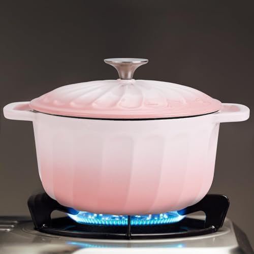Enameled Cast Iron Dutch Oven Pot with Lid, 6 QT Large Dutch Oven