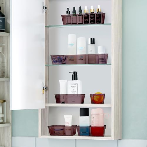 25 PCS Plastic Drawer Organizer Set, Makeup Organizers and Storage Bins
