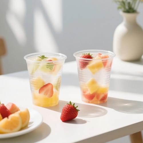 BYSNOW 200 Pack 16 oz Clear Plastic Cups, Disposable Plastic Water Cups