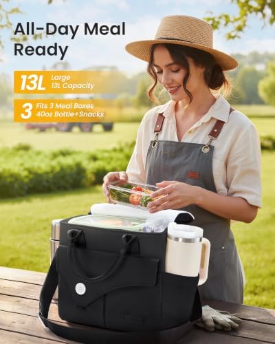 LOVEVOOK Lunch Box for Women,Large Insulated Leakproof Lunch Bag for Work
