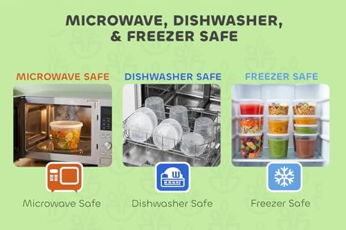 120 Sets Plastic Food Storage Deli Containers w/ Lids 8oz 16oz & 32oz Quart