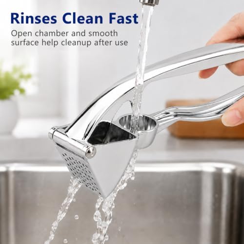 Garlic Press, Rust Resistant Garlic Crusher and Mincer