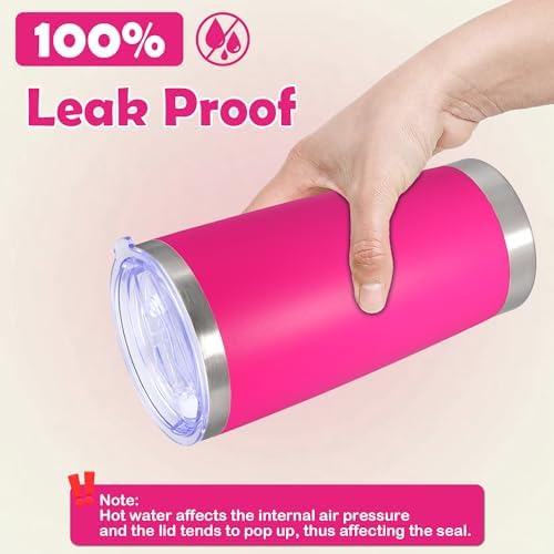 20oz Tumbler Stainless Steel Tumbler Coffee Tumbler with Lid Hot Pink, 12P