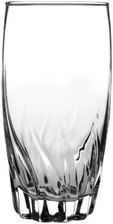 Anchor Hocking 16 Ounce Central Park Drinking Glasses (4-piece, clear, dishwasher safe)