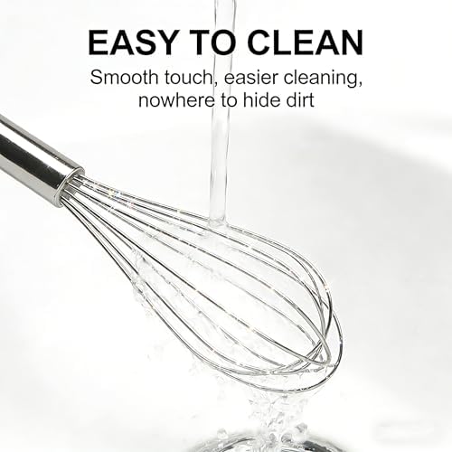 3 Packs Stainless Steel Whisk Set,Whisks for Cooking Non Scratch