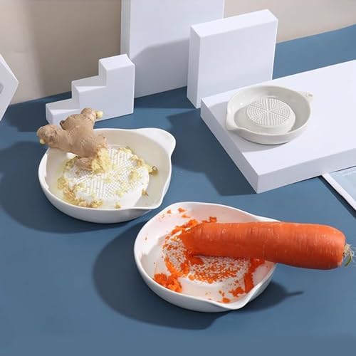 "yueton 1 Pack Ceramic Grater for Mashed Potato Making, Garlic, Ginger, Onion, Lemon, Chocolate, Practical Kitchen Tool"