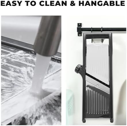 Adjustable Mandoline Slicer 5-in-1 Stainless Steel Vegetable Cutter