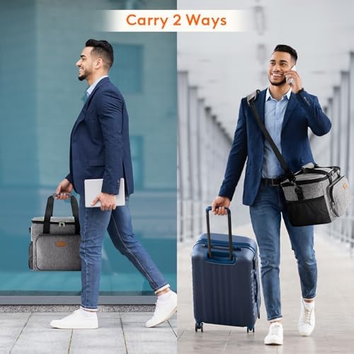 Lifewit Large Lunch Bag, Insulated Lunch Box, Soft Cooler Cooling Tote for Adult Men Women, Gray 40-Can (24L)