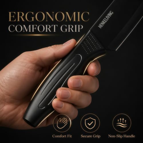 Knife Set with Built-in Sharpener Block, Dishwasher Safe