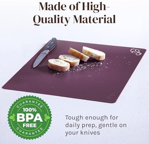 Flexible Plastic Cutting Board Mats for Kitchen, Set of 6 Thick Large 15x12