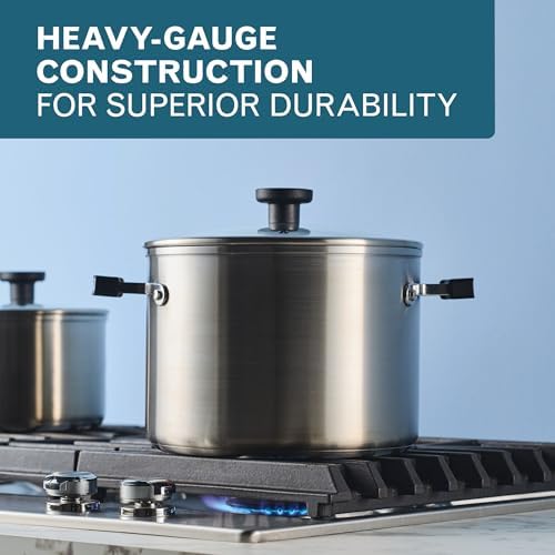 Farberware TrueCook Stainless Steel Stock Pot with Lid, 8-Quart