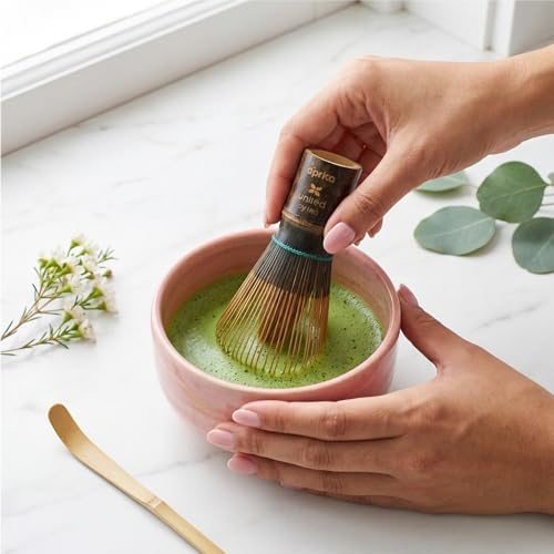 Bamboo Matcha Whisk Purple, 100 Prong Chasen for Japanese Tea Ceremony, Matcha Tea Stirrer for Green Tea Powder, Handcrafted Chasen Whisk