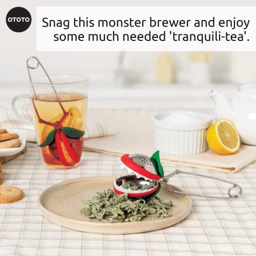 Cute Tea Infuser by OTOTO - Loose Leaf Tea Steeper, Tea Accessories, Tea Diffusers, Tea Infuser for Loose Leaf Tea, Tea Strainers, Cute Gifts, Tea Gift Set, Kitchen Gifts, Cooking Gadgets