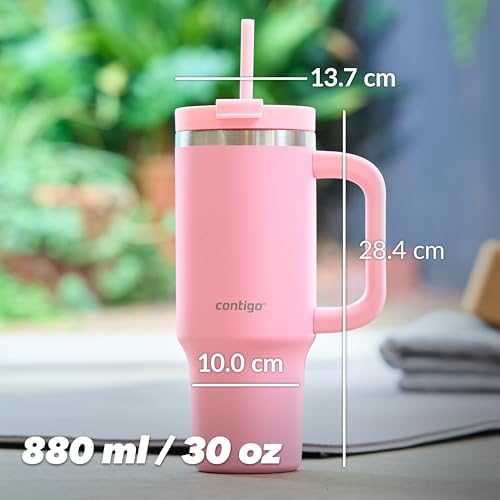 Contigo Streeterville Tumbler Thermal Mug, Handle & Straw, 29 Hours Cold