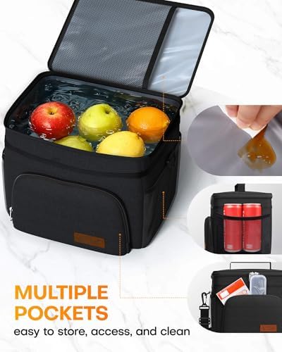 HOTOR Insulated Lunch Box Men Women Leak-Proof Cooler Lunch Bag 9L