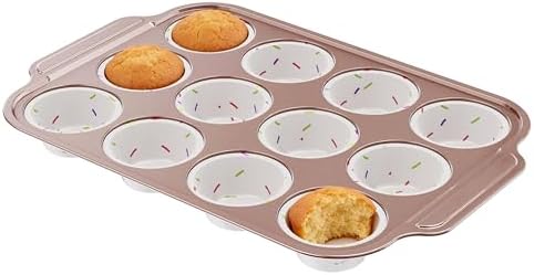 Silicone Muffin Pan for Baking with Metal Frame, 12 Cup Regular Size Cupcake Pan, Nonstick Food Grade Silicone Muffin Tin for Baking, Easy Release Egg Bite Molds, BPA Free