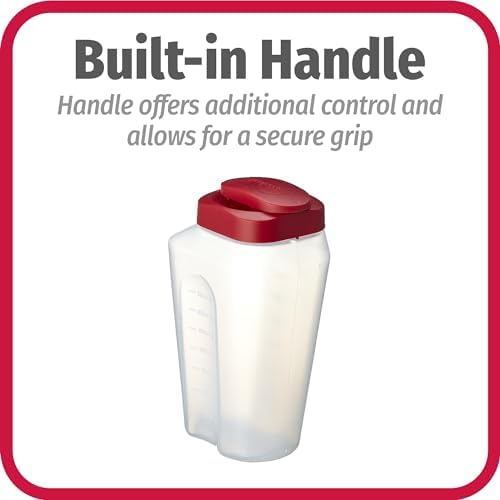 GoodCook 1 Quart Bottle with Snap Lock Easy-Pour Lid, BPA Free, Clear
