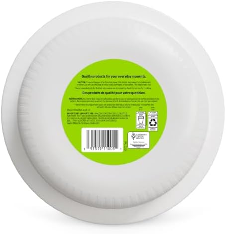 Amazon Basics Everyday Disposable Paper Bowls, 10 oz, Microwave Safe, Soak Proof, White, 70 Count (Pack of 2), Packaging May Vary