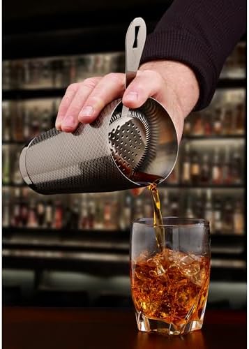 Barfly Deluxe Antique Hawthorne Spring Strainer, Gun Metal Black
