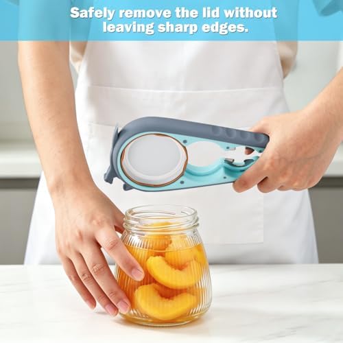Jar Opener for Weak Hands, Seniors, Arthritis (Blue&Grey)