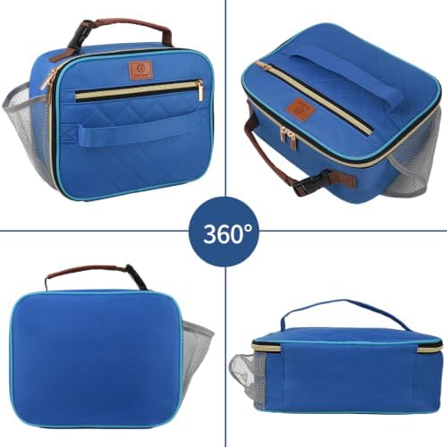 Genteen Lunch Box for Kids, Boys - Insulated Small LunchBox Reusable, Zip Closure & Buckle Handle, Portable Cooler for Work, School, Travel (Yellow)