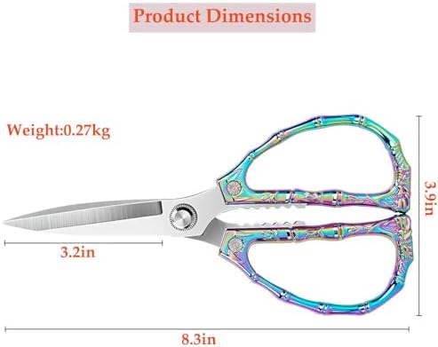 Stainless Steel Kitchen Scissors, Heavy Duty Multipurpose Shears for Food