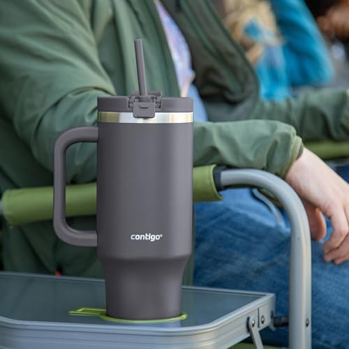 Contigo Streeterville 40oz Tumbler, Stainless Steel Vacuum Insulated, Leak-Proof, Cold for 29 Hours, Darkstone (Pack of 4)
