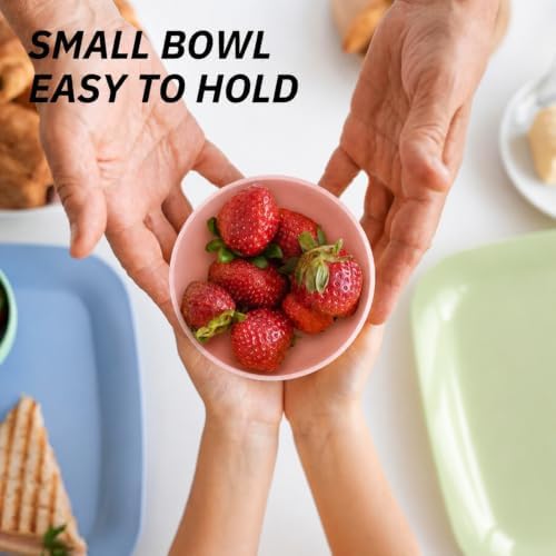 Small Bowls 10oz, Unbreakable & Lightweight Wheat Straw Bowls Sets of 8, Mini bowls for Dessert, Snack, Ice cream, Yogurt, Microwave Safe Kitchen Bowls for Camping, Dorm, Party - Colorful