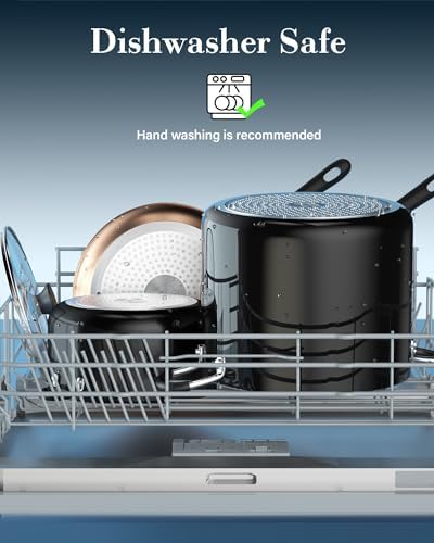 Cook N Home 8 Quart Non Stick Stock Pot with Lid, Large Pots for Cooking