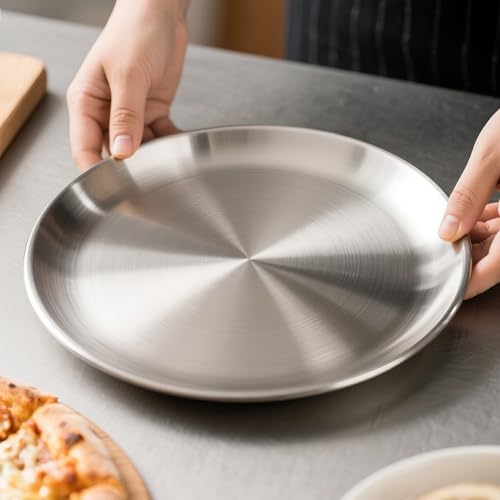 Pizza Pan for Oven, 3PCS Stainless Steel Pizza Pans(13.5 & 12 & 10 Inch)