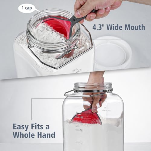 1.5 Gallon/5700 ML Glass Jar with Lid, Wide Mouth, Large Mason Jar, 2 Pack